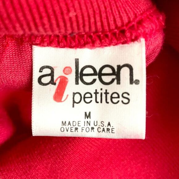 VTG Aileen Medium Petites Red White Striped Collared Top Blouse Classic USA - Picture 4 of 11